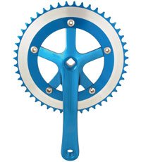 CRANKSET TRACK ACTION PRO 170MM 48T BLUE