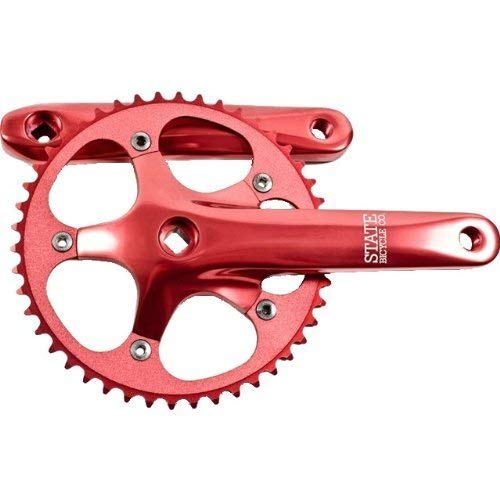 State Bicycle Co. Fixed Gear / Single Speed Bike Crankset, Lightweight Aluminum Alloy, 46T, Various Colors