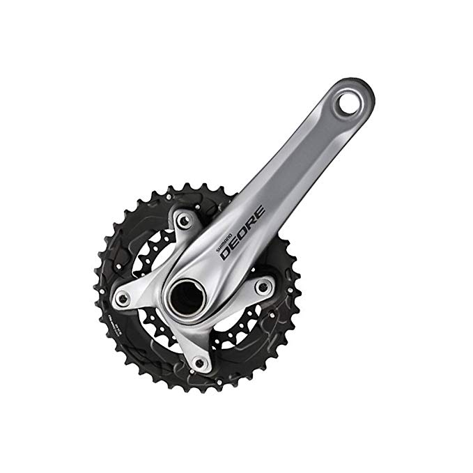 SHIMANO Deore FC-M615 Chainset MTB 38/24, Dyna-Sys silver