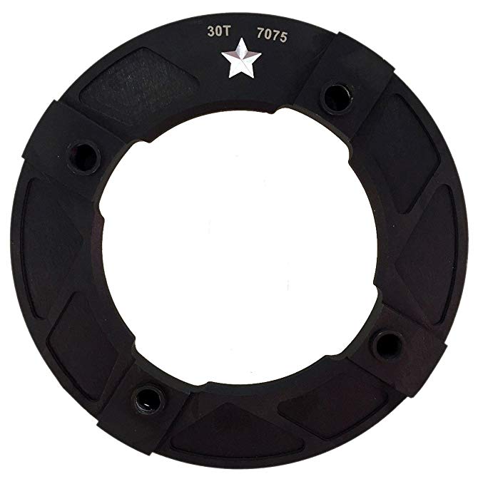 USA Made 104mm BCD SharkTooth Pro INTEGRATED Mountain Chainring and Guard fits 1/9/10/11-Speed drivetrains (30 Tooth)