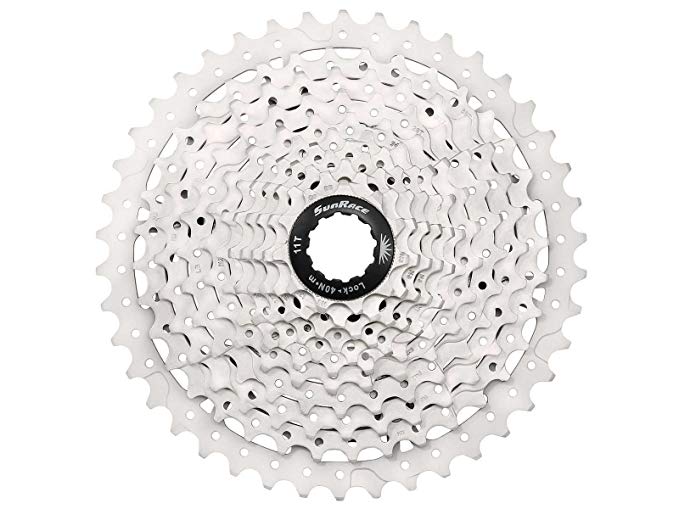 Sunrace 10-speed cassette CSMS3 wide ratio MTB (Sliver, 11-42T)