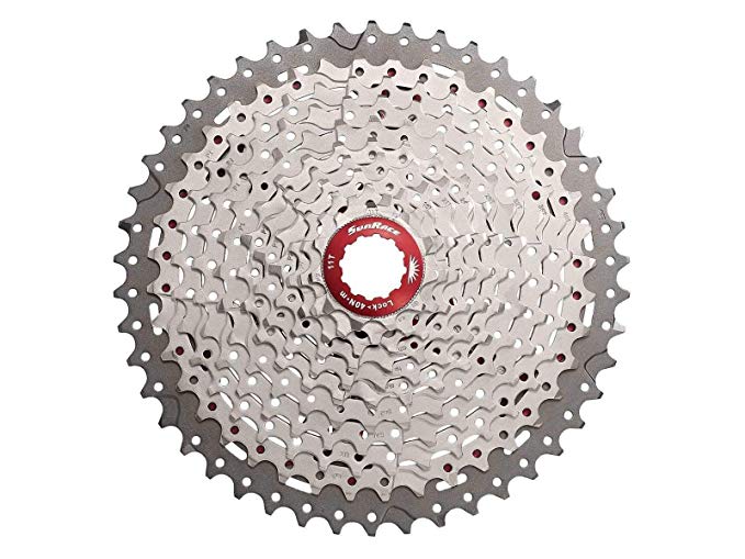 SunRace 11-Speed Cassette 11-46T CSMX8 wide Ratio (Metal lic Silver)