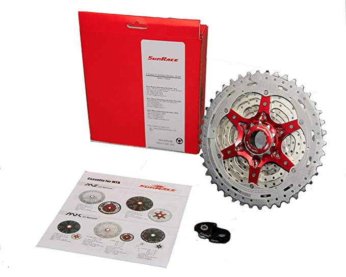 JGbike Sunrace 11-42T 10 Speed Cassette CSMX3 Wide Ratio MTB Cassette,for Shimano or sram derailleur