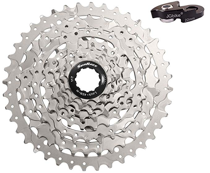 JGbike Sunrace 8-Speed Cassette 11-40T Wide Ratio MTB Cassette CSM680 MTB Cassette,for Shimano or sram hub, 7-8 Speed derailleur