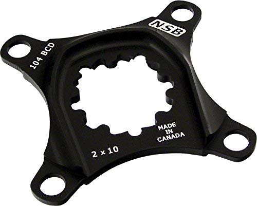 North Shore Billet 64/104bcd 2x10 Spider for SRAM X0 GXP Cranks Black