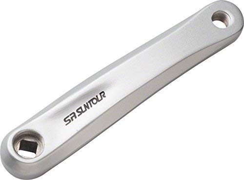 SR Suntour XCC Left Crank Arm Replacment: 170mm, Diamond Taper, Silver