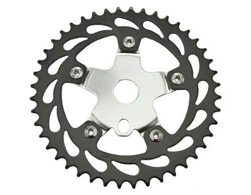 Sprocket 913 44t 1/2 X 1/8 Black/Chrome. for bicycles, bikes, for lowriders, beach cruiser, strech bikes, limos, chopper cruiser