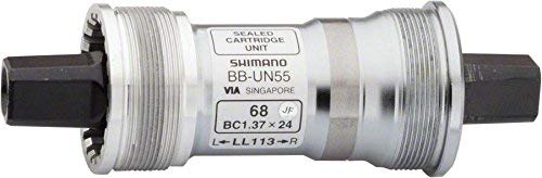 Shimano CARTRIDGE BOTTOM BRACKET SET BB-UN55 NON-SPLINED TYPE AXLE BSA 68-107MM W/O FIXING BOLT