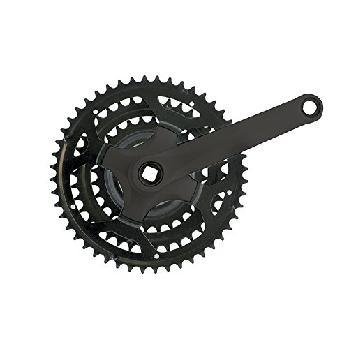 Sunlite Steel Triple Crankset, 170mm x 48-38-28t, Black