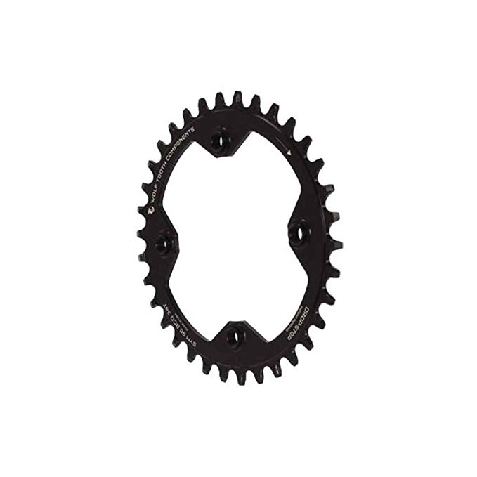 Wolf Tooth Components Drop-Stop Chainring: 34T x 96 BCD Shimano Symmetric Cranks