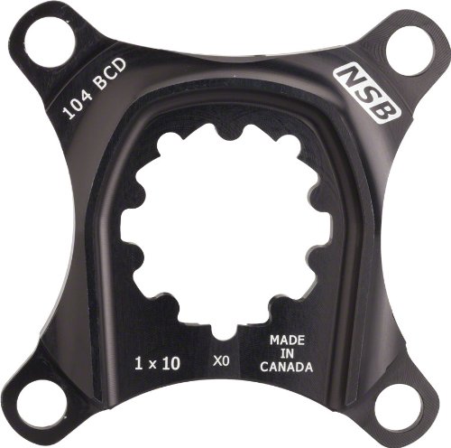 North Shore Billet 104bcd 1x Spider For SRAM X0 GXP Cranks Black