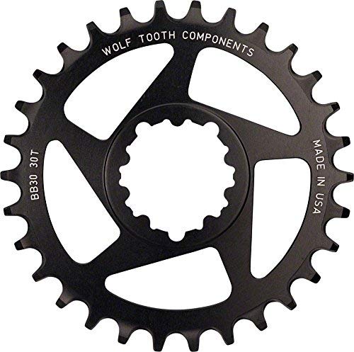 Wolf Tooth Components 36t Drop-Stop Chainring for SRAM BB30 Short Spindle,Black