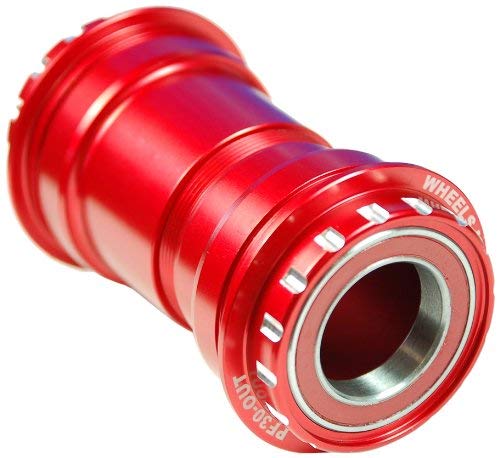 Wheels Manufacturing PF30 to Outboard Bottom Bracket with Shimano Compatible for AC Bearings, Red