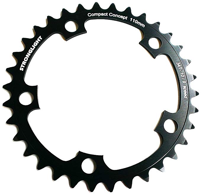 Stronglight Dural 5083 Black 110mm Shimano Compact Chainring - 39T (266061)