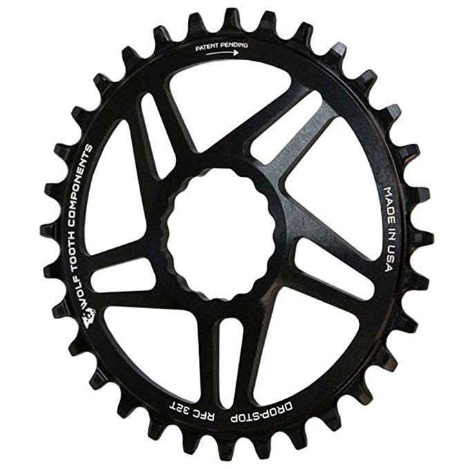 Wolf Tooth Direct-Mount Drop-Stop Chainring for RaceFace, SRAM, S-Works, and Cannondale Cranks