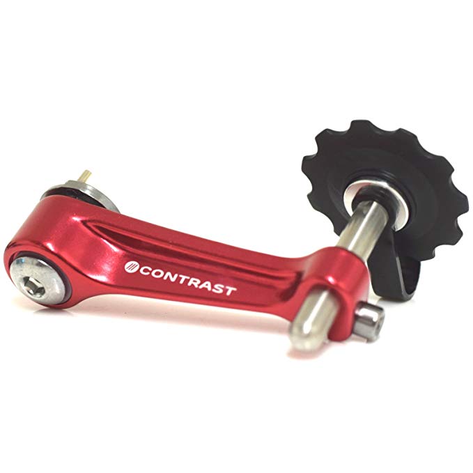 Contrast Single Speed Bike Chain Tensioner - Red