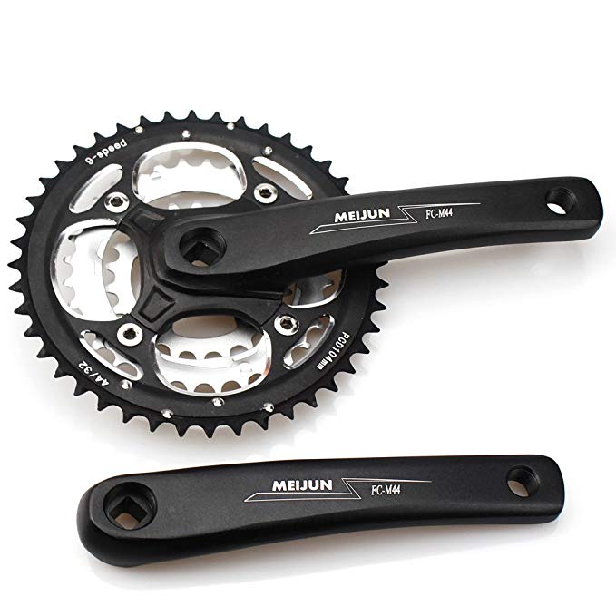 CYSKY MTB Crankset 9 Speed Crankset 44T 32T 22T 104 BCD Crankset for Mountain Bike Compatibal with Shimano, SRAM, MicroSHIFT 7 8 9 Derailleur (170mm Crank Arm, Square Taper)