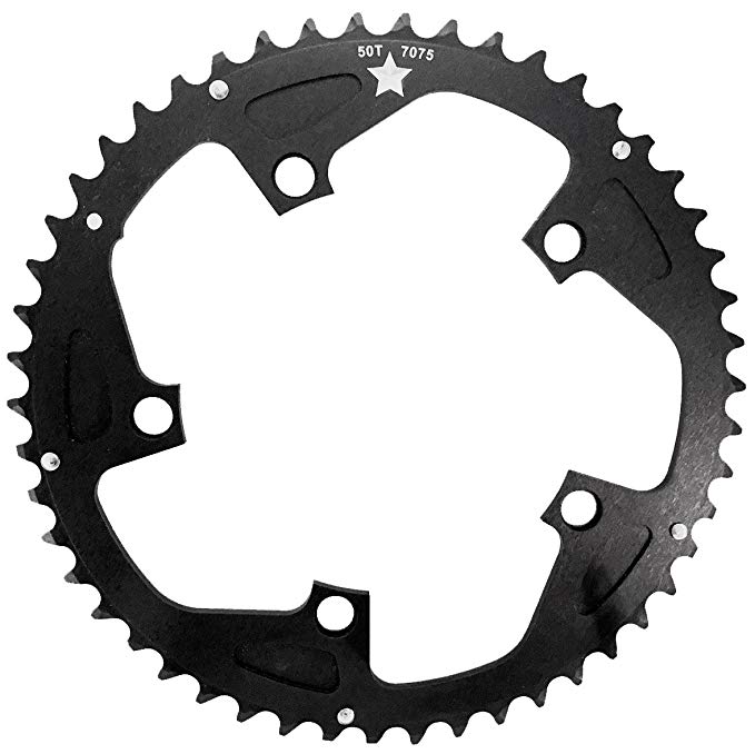 USA Made 130mm BCD 5-Bolt SharkTooth Pro CXR Road/Cross Chainring MADE IN USA