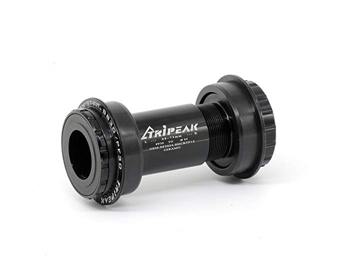 Press Fit PF30/BB386 Bottom Bracket for 24mm Cranksets(Shimano FSA.),Twist Fit Type Integrated System,Steel Shell