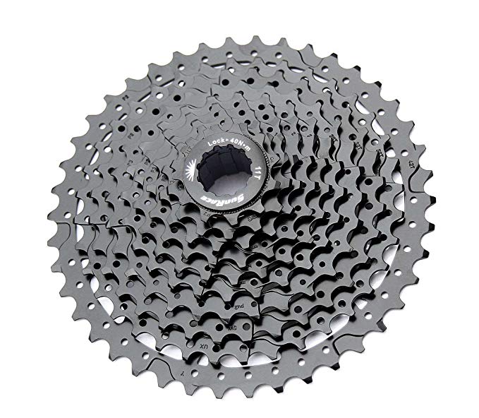 Sunrace 10-speed cassette CSMS3 wide ratio MTB (ED Black, 11-42T)