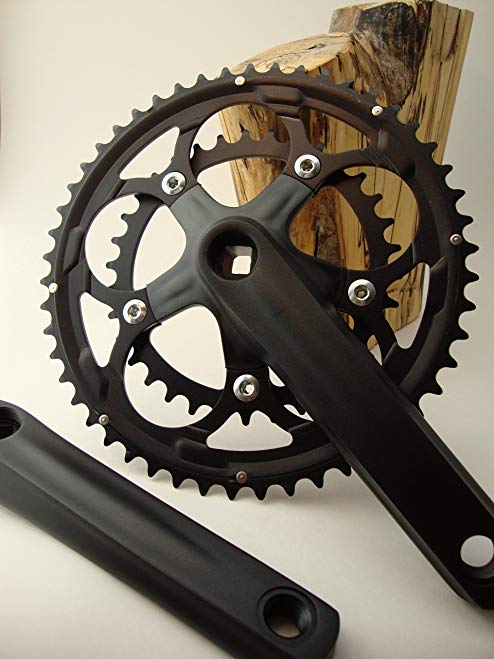 Cadence Components 150mm Bike Crankset--Anodized Aluminum, Compact Chainset 50/34t