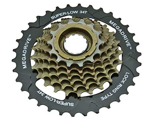 7 Speed Multiple Freewheels 14/34t Friction MFM-2A Black/Brown Sun Race.