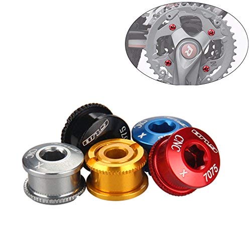 Gub Double/Triple Chainring Bolts Alloy Double Chainring Screw Nuts Extended Kit Set of 5