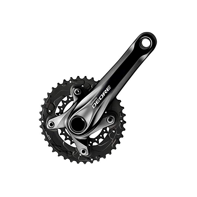 SHIMANO Deore FC-M615 38/24, Dyna-Sys black (Crank length: 170 mm) Chainset MTB