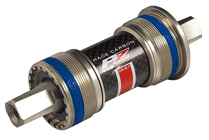 PZ Racing CR3.1 Bike Bottom Bracket with Campy Spindle Thread, 68x102mm, Shiny Black