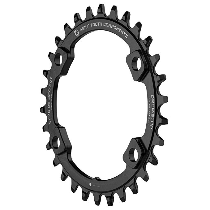 Wolf Tooth 96BCD Drop Stop Chainring for 11-Speed Shimano SLX, XT, and XTR Cranks