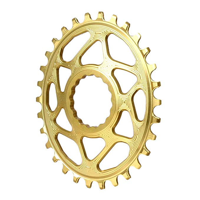 ABSOLUTE BLACK Spiderless Cinch DM Oval Boost Chainring, 30T - Gold - RFOVBOOST30GL