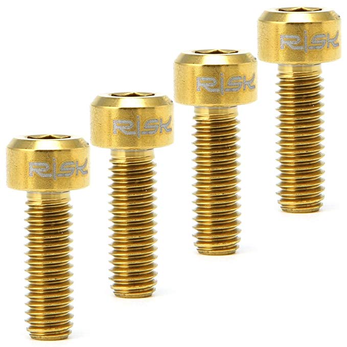 4Pcs M6x18mm Disc Brake Bolt Clamp Titanium Alloy Mountain Bike Bicycle Screw