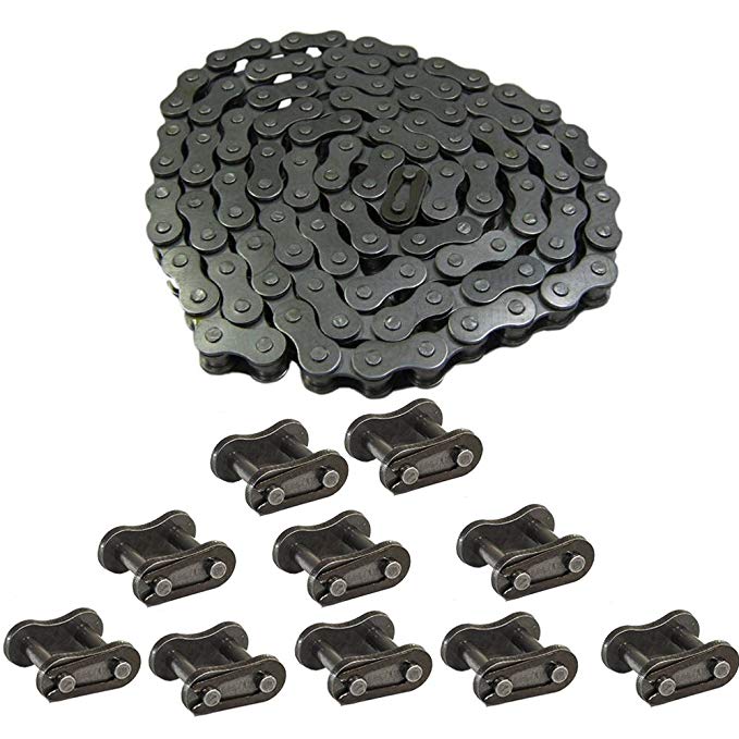 Mumaxun 49cc - 80cc Bicycle Chain 415-110 Links with 10pcs 415 Chain Master Link for Most 2-Stroke Motorized Electric Bike Moped Scooter