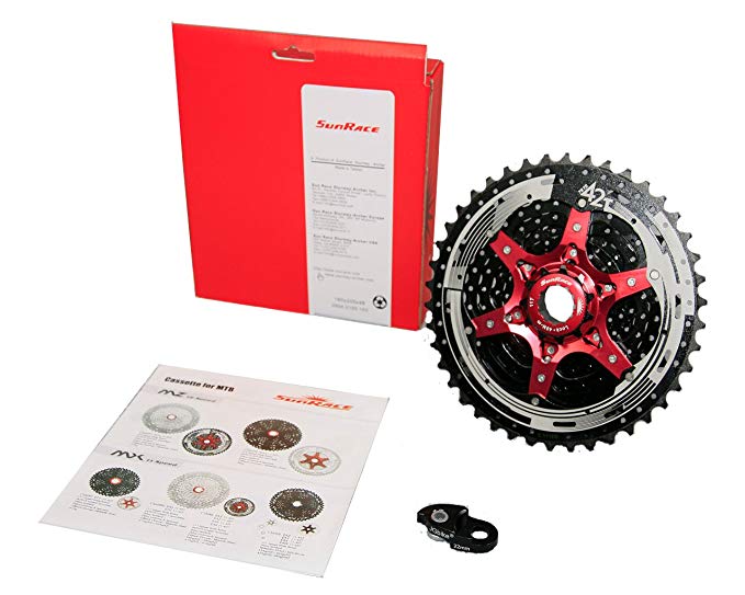 JGbike Sunrace 11-42T 10 Speed Cassette CSMX3 Wide Ratio MTB Cassette,for Shimano or sram derailleur