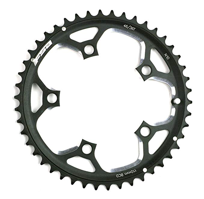 FSA Super Road Chainring, 110x46t, Black