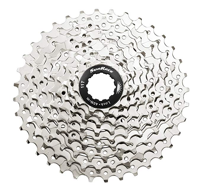 Sunrace CSM99 9-Speed Nickel Plated Spider Cassette with Lockring, 11-36T