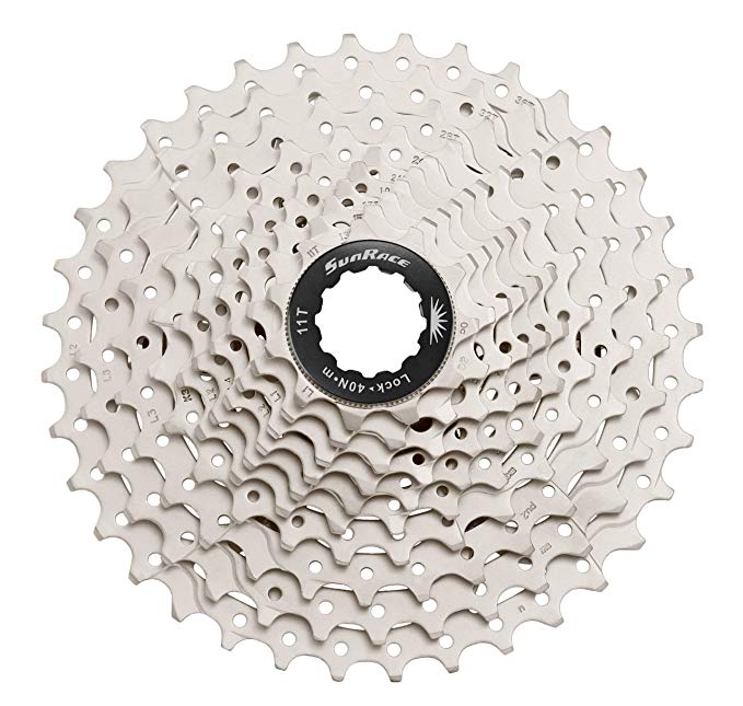 SunRace CSMS 10-Speed Spider Cassette, 11-36T, Satin